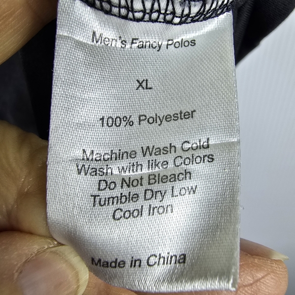 Loudmouth Men's Fancy Black Polo With Colorful Under Collar Size XL Casual - Picture 9 of 9